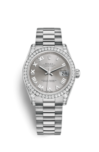 Rolex Datejust 31 White Gold Diamond / President / Rhodium Roman 178159-0048