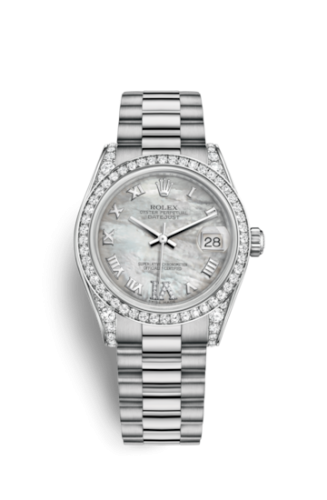 Rolex Datejust 31 White Gold Diamond / President / MOP Roman 178159-0051