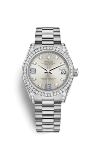 Rolex Datejust 31 White Gold Diamond / President / Silver Diamond 178159-0054