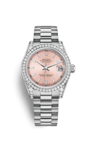 Rolex Datejust 31 White Gold Diamond / President / Pink 178159-0069