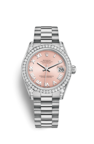Rolex Datejust 31 White Gold Diamond / President / Pink Roman 178159-0071