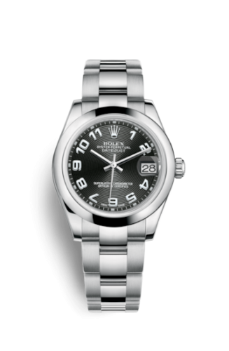 Rolex Datejust 31 Stainless Steel Domed / Oyster / Black Arabic 178240-0011