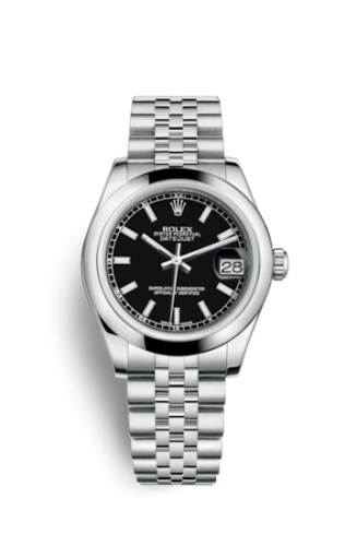 Rolex Datejust 31 Stainless Steel Domed / Jubilee / Black 178240-0016
