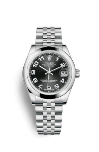 Rolex Datejust 31 Stainless Steel Domed / Jubilee / Black Arabic 178240-0019
