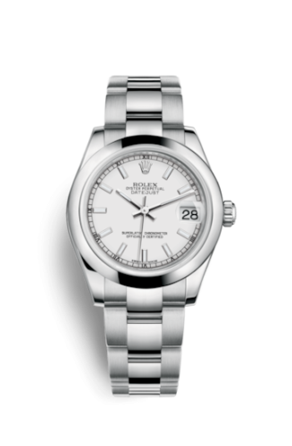 Rolex Datejust 31 Stainless Steel Domed / Oyster / White 178240-0024