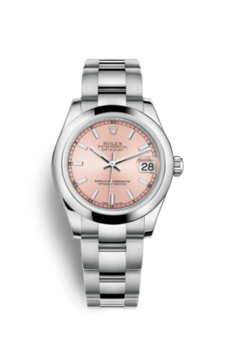 Rolex Datejust 31 Stainless Steel Domed / Pink / Pink 178240-0028