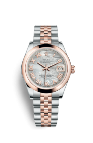 Rolex Datejust 31 Rolesor Everose Domed / Jubilee / MOP Roman 178241-0057