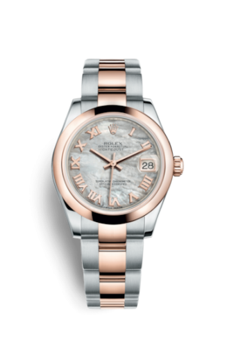 Rolex Datejust 31 Rolesor Everose Domed / Oyster / MOP Roman 178241-0059