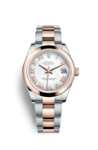 Rolex Datejust 31 Rolesor Everose Domed / Oyster / White Roman 178241-0068