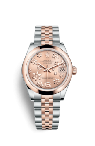 Rolex Datejust 31 Rolesor Everose Domed / Jubilee / Pink Floral 178241-0069