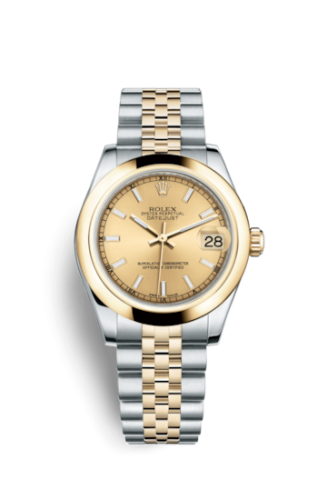 Rolex Datejust 31 Rolesor Yellow Domed / Jubilee / Champagne 178243-0003