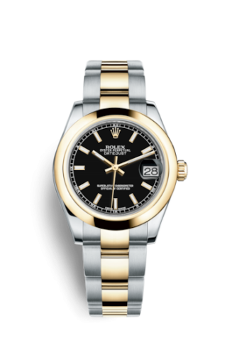 Rolex Datejust 31 Rolesor Yellow Domed / Oyster / Black 178243-0025