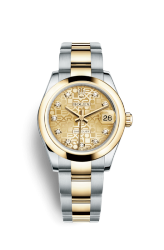 Rolex Datejust 31 Rolesor Yellow Domed / Oyster / Champagne Computer 178243-0027