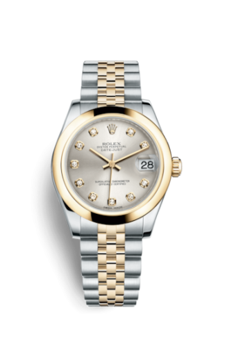 Rolex Datejust 31 Rolesor Yellow Domed / Jubilee / Silver Diamonds 178243-0041