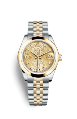 Rolex Datejust 31 Rolesor Yellow Domed / Jubilee / Champagne Computer 178243-0048
