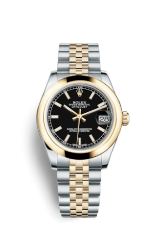 Rolex Datejust 31 Rolesor Yellow Domed / Jubilee / Black 178243-0050
