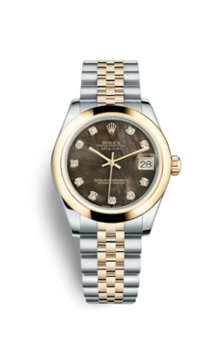 Rolex Datejust 31 Rolesor Yellow Domed / Jubilee / Black MOP 178243-0070