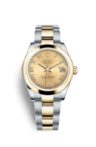 Rolex Datejust 31 Rolesor Yellow Domed / Oyster / Champagne Roman 178243-0072