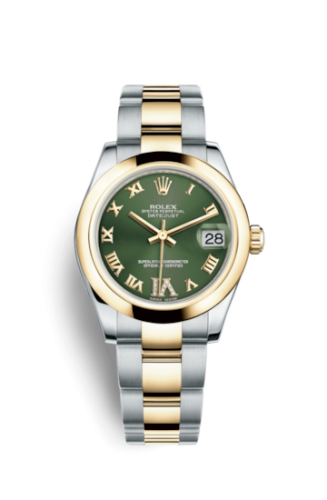 Rolex Datejust 31 Rolesor Yellow Domed / Oyster / Olive Roman 178243-0076