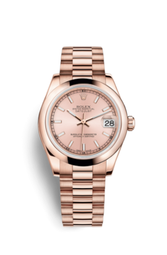 Rolex Datejust 31 Everose Domed / President / Pink 178245f-0019