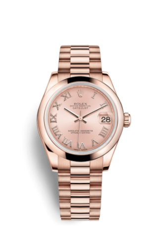 Rolex Datejust 31 Everose Domed / President / Pink Roman 178245f-0030