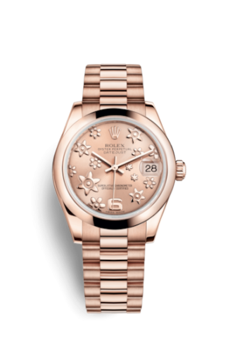 Rolex Datejust 31 Everose Domed / President / Pink Floral 178245f-0031