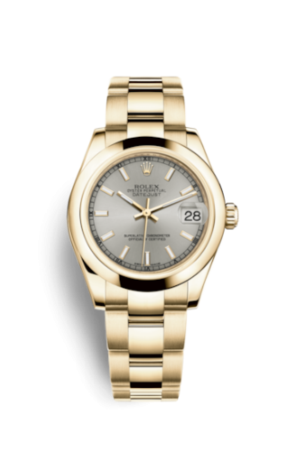 Rolex Datejust 31 Yellow Gold Domed / Oyster / Silver 178248-0020
