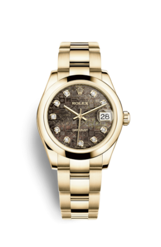 Rolex Datejust 31 Yellow Gold Domed / Oyster / Black MOP Computer 178248-0026