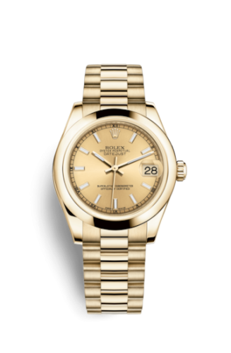 Rolex Datejust 31 Yellow Gold Domed / President / Champagne 178248-0048