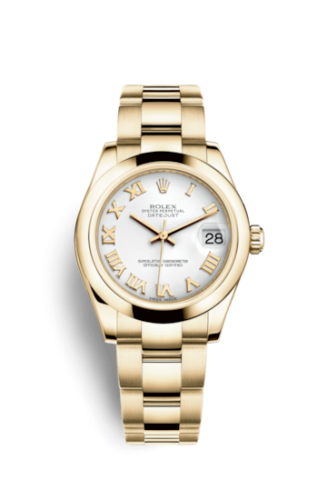 Rolex Datejust 31 Yellow Gold Domed / Oyster / White Roman 178248-0065
