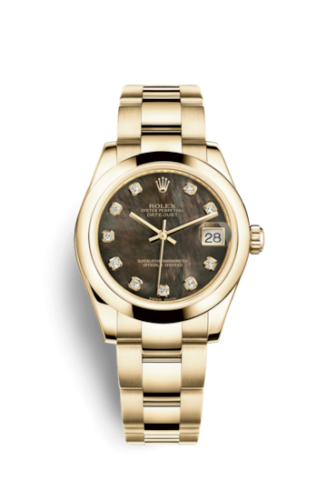 Rolex Datejust 31 Yellow Gold Domed / Oyster / Black MOP 178248-0076