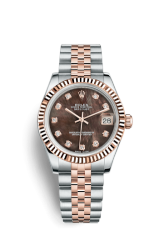 Rolex Datejust 31 Rolesor Everose Fluted / Jubilee / Black MOP 178271-0032