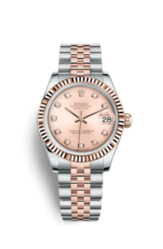 Rolex Datejust 31 Rolesor Everose Fluted / Jubilee / Pink Diamond 178271-0034