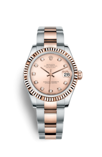 Rolex Datejust 31 Rolesor Everose Fluted / Oyster / Pink Diamond 178271-0045