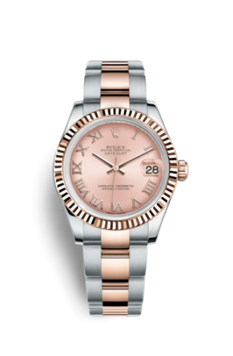 Rolex Datejust 31 Rolesor Everose Fluted / Oyster / Pink Roman 178271-0062