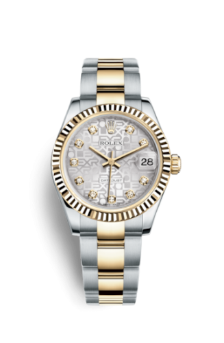 Rolex Datejust 31 Rolesor Yellow Fluted / Oyster / Silver Computer 178273-0010