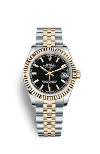 Rolex Datejust 31 Rolesor Yellow Fluted / Jubilee / Black 178273-0019