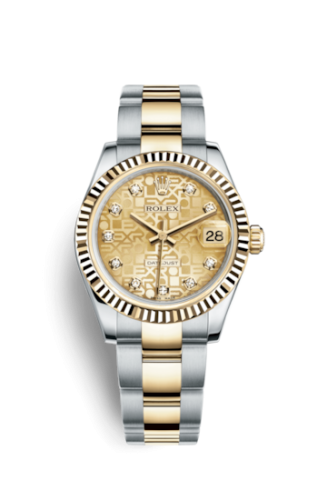 Rolex Datejust 31 Rolesor Yellow Fluted / Oyster / Champagne Computer 178273-0043