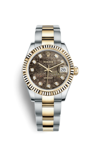 Rolex Datejust 31 Rolesor Yellow Fluted / Oyster / Black MOP Computer 178273-0061