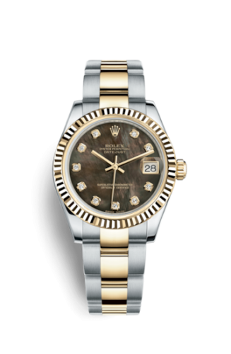 Rolex Datejust 31 Rolesor Yellow Fluted / Oyster/ Black MOP 178273-0081