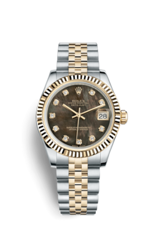 Rolex Datejust 31 Rolesor Yellow Fluted / Jubilee / Black MOP 178273-0083