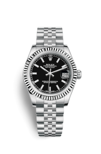 Rolex Datejust 31 Stainless Steel Fluted / Jubilee / Black 178274-0004