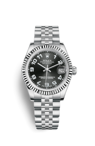 Rolex Datejust 31 Stainless Steel Fluted / Jubilee / Black - Arabic 178274-0005