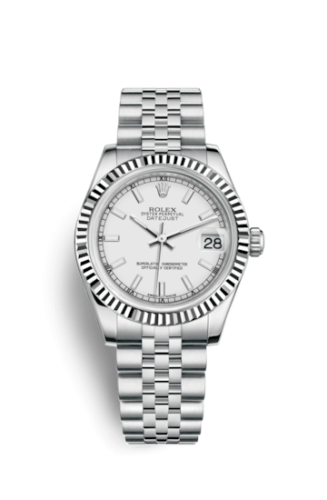 Rolex Datejust 31 Stainless Steel Fluted / Jubilee / White 178274-0008