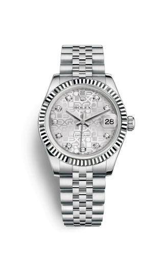 Rolex Datejust 31 Stainless Steel Fluted / Jubilee / Silver Computer 178274-0017