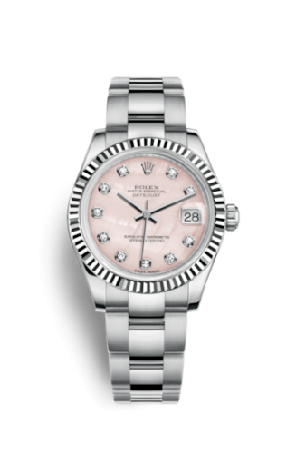 Rolex Datejust 31 Stainless Steel Fluted / Oyster / Pink MOP 178274-0040