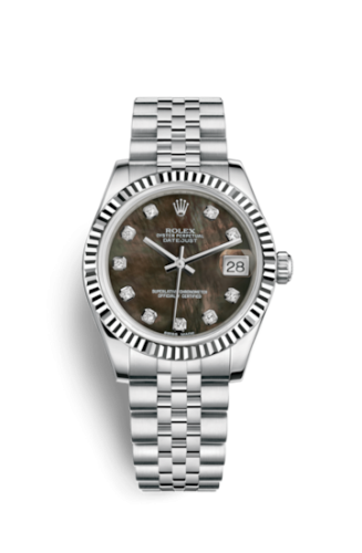 Rolex Datejust 31 Stainless Steel Fluted / Jubilee / Black MOP 178274-0046