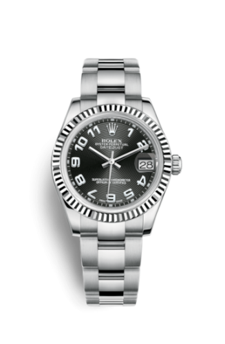 Rolex Datejust 31 Stainless Steel Fluted / Oyster / Black - Arabic 178274-0064