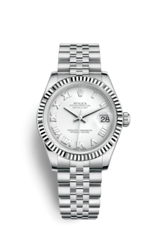 Rolex Datejust 31 Stainless Steel Fluted / Jubilee / White - Roman 178274-0073