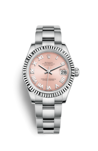 Rolex Datejust 31 Stainless Steel Fluted / Oyster / Pink Roman 178274-0076